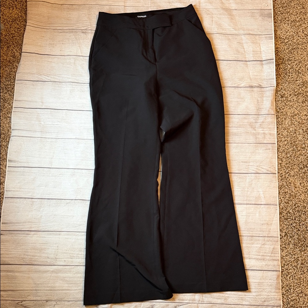 Express Black High-Waist Wide Leg Pants